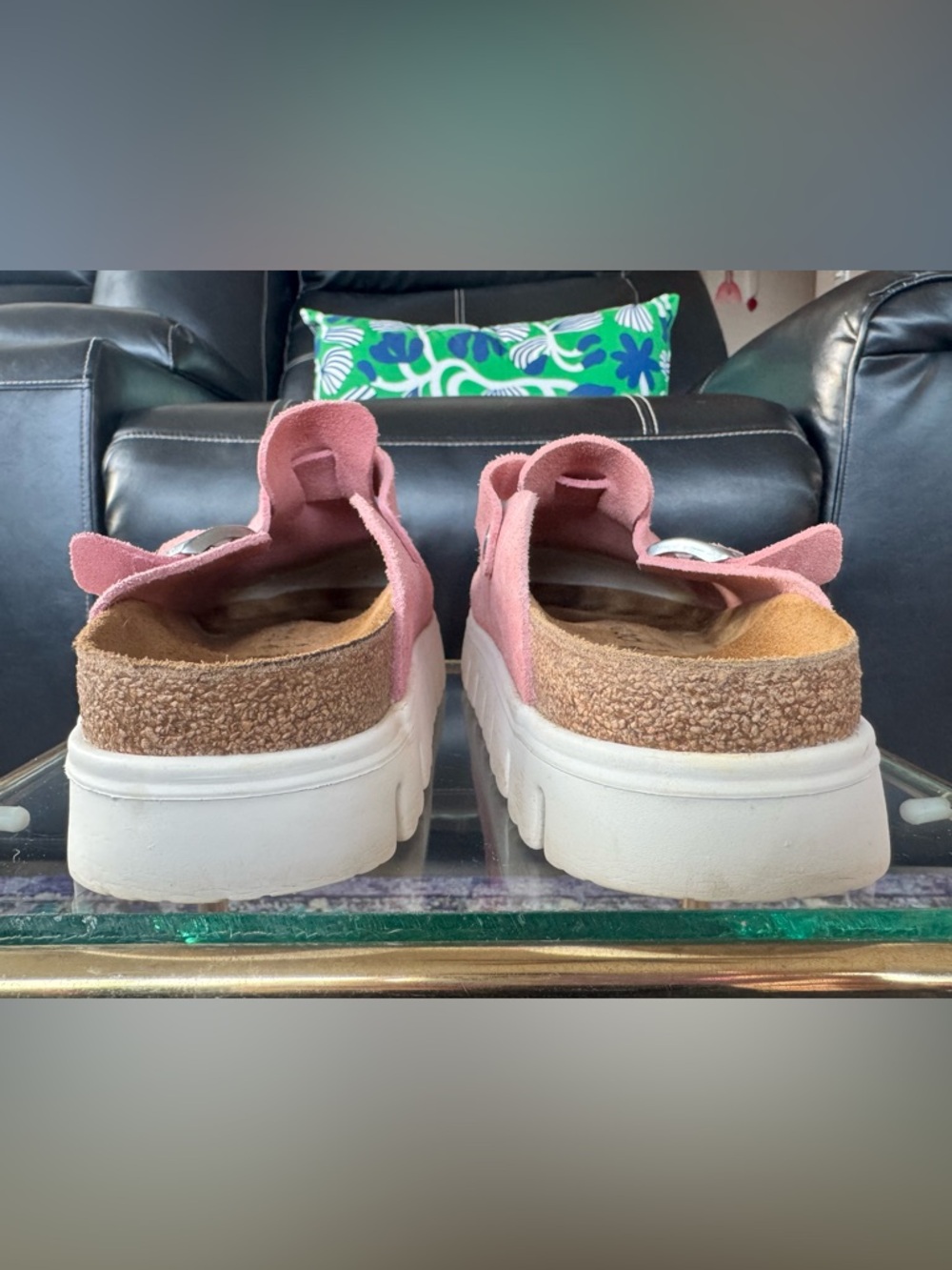Papillio Suede Clog Mule in Dusty Pink 41 - Picture 5 of 12